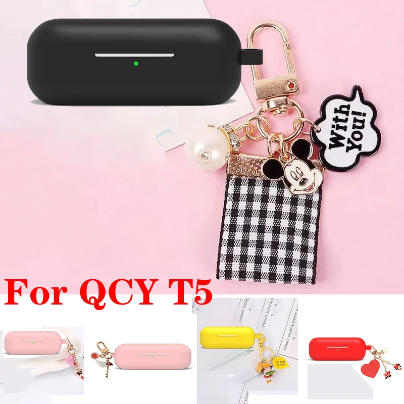 headphone cover For QCY T5 Fashion with cartoon keyring Headset silicon case funda For QCY T 5 t5 keychain Earphone case capa
headphone cover For QCY T5 Fashion with cartoon keyring Headset silicon case funda For QCY T 5 t5 keychain Earphone case capa