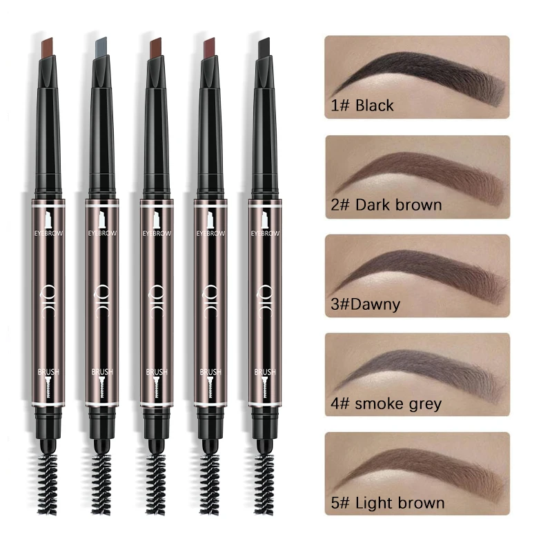 QIC 5 Color Eyebrow Pencil with Brush Double-Headed Waterproof Anti-Sweat Triangle Automatic Rotatio Eyebrow Tattoo Dye Tint Pen
QIC 5 Color Eyebrow Pencil with Brush Double-Headed Waterproof Anti-Sweat Triangle Automatic Rotatio Eyebrow Tattoo Dye Tint Pen