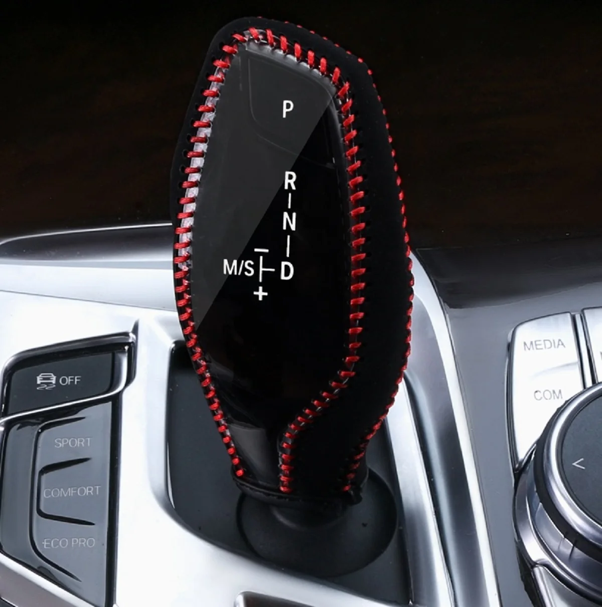 Black Gear Shift Stick Glove Cover with Red Line for BMW 5 6 7 Series G11 G12 G30 2018 2019 X3 X4 G01 G02
Black Gear Shift Stick Glove Cover with Red Line for BMW 5 6 7 Series G11 G12 G30 2018 2019 X3 X4 G01 G02