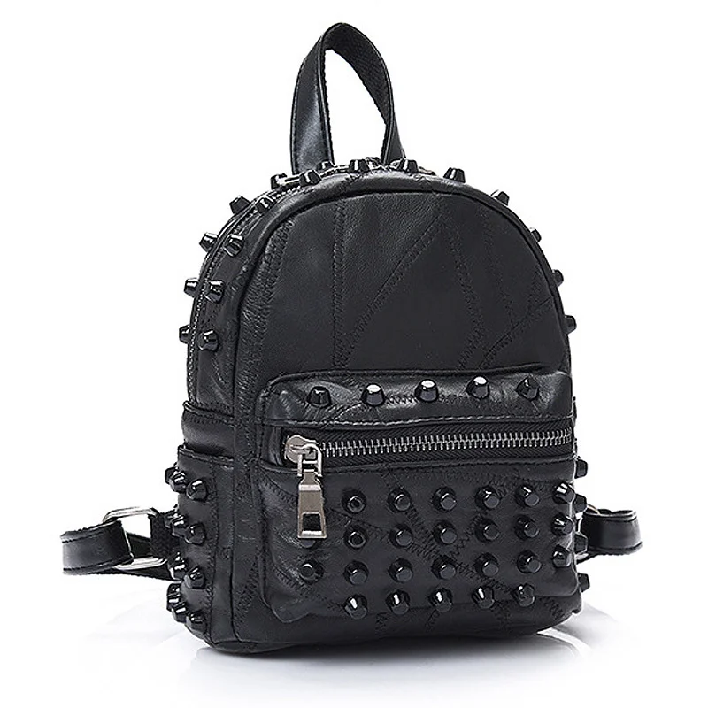Women Small Leather Backpack Rivet Bagpack Daily Cute Black Backpack for Teenager Girls Schoolbag Casual Travel Rucksack B220
Women Small Leather Backpack Rivet Bagpack Daily Cute Black Backpack for Teenager Girls Schoolbag Casual Travel Rucksack B220