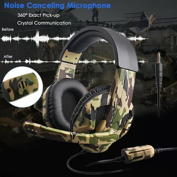 Calling For PC Noise Reduction Gaming Headset Converter Cable With Microphone Audio Camouflage 3.5mm Over Ear Wired Smart Phone
Calling For PC Noise Reduction Gaming Headset Converter Cable With Microphone Audio Camouflage 3.5mm Over Ear Wired Smart Phone