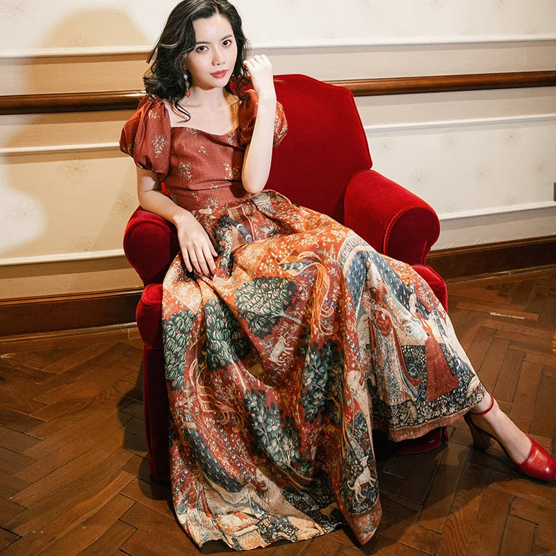 2019 Spring And Summer New Style French Palace Style Dress Retro First Love Skirt Printed Sexy Backless Online Celebrity Dress
2019 Spring And Summer New Style French Palace Style Dress Retro First Love Skirt Printed Sexy Backless Online Celebrity Dress