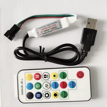 5pcs 5V USB LED Controller 17Key SP104E RF Wireless Remote Control For WS2811 WS2812B Driver IC Colorful RGB LED Strip 5050
5pcs 5V USB LED Controller 17Key SP104E RF Wireless Remote Control For WS2811 WS2812B Driver IC Colorful RGB LED Strip 5050
