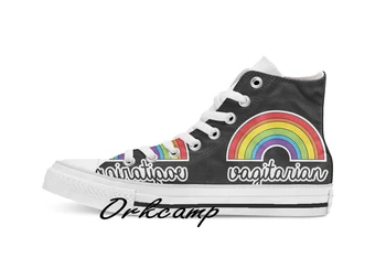 Vagitarian Funny LGBT Pride Rainbow Custom Casual High Top lace-up Canvas shoes sneakers Drop shipping
Vagitarian Funny LGBT Pride Rainbow Custom Casual High Top lace-up Canvas shoes sneakers Drop shipping