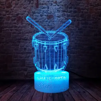 Musical Instruments Drum Model Desk Decor 3D Illusion LED Nightlight Colorful Changing Light Flash action & toy figures
Musical Instruments Drum Model Desk Decor 3D Illusion LED Nightlight Colorful Changing Light Flash action & toy figures