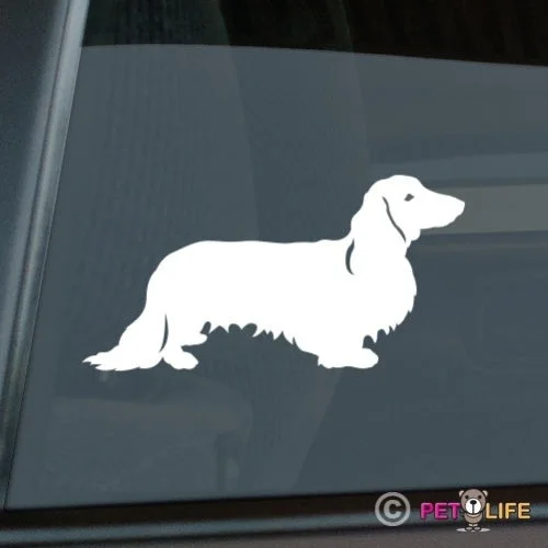 Dachshund Sticker Die Cut Vinyl - longhaired wiener dog window decal | Игрушки и хобби