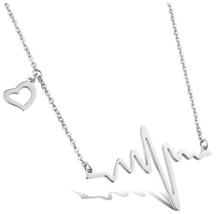 10pcs Lot silver stainless steel Heartbeat EKG Necklace for Women Cardiogram Pendant for Nurses Doctors Medical Student
10pcs Lot silver stainless steel Heartbeat EKG Necklace for Women Cardiogram Pendant for Nurses Doctors Medical Student