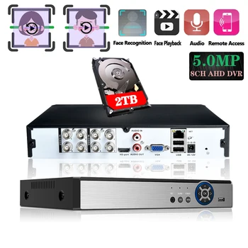 6 in 1 8CH 5.0MP AHD DVR Hybrid Video face Recorder Support 5MP AHD Camera 4MP 5MP IP Camera CCTV Home Security System Onvif 
6 in 1 8CH 5.0MP AHD DVR Hybrid Video face Recorder Support 5MP AHD Camera 4MP 5MP IP Camera CCTV Home Security System Onvif