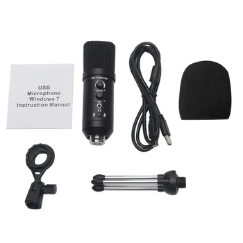USB Microphone For Laptop Condenser Streaming Broadcast Built In Reverb Studio Recording PC Computer With Tripod Stand Metal
USB Microphone For Laptop Condenser Streaming Broadcast Built In Reverb Studio Recording PC Computer With Tripod Stand Metal