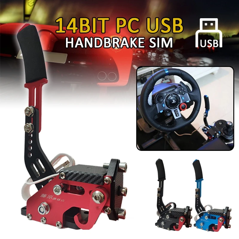 Фото PC G25/G27/G29 T500 USB Hand Brake+Clamp For Racing Games Logitech Brake System Handbrake Auto Replacement Parts 14Bit | Автомобили и