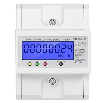 DDS024MR 3 Phase 4 Wire Energy Meter Volt Current Frequency Meter Multifunction LCD Digital Display DIN Rail Power Meter with RS
DDS024MR 3 Phase 4 Wire Energy Meter Volt Current Frequency Meter Multifunction LCD Digital Display DIN Rail Power Meter with RS