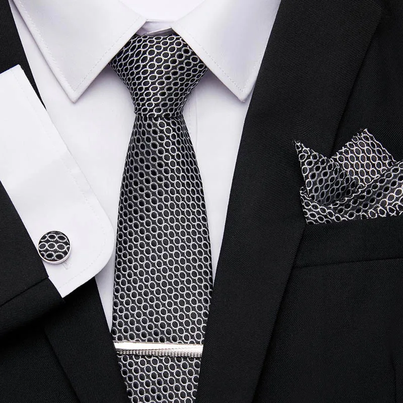 Designer Men's Necktie Stripe Lattice 7.5cm 100%Silk Handkerchief Tie Clip Cuffink Tie Set Classic Ties Formal Dress Accessories
Designer Men's Necktie Stripe Lattice 7.5cm 100%Silk Handkerchief Tie Clip Cuffink Tie Set Classic Ties Formal Dress Accessories