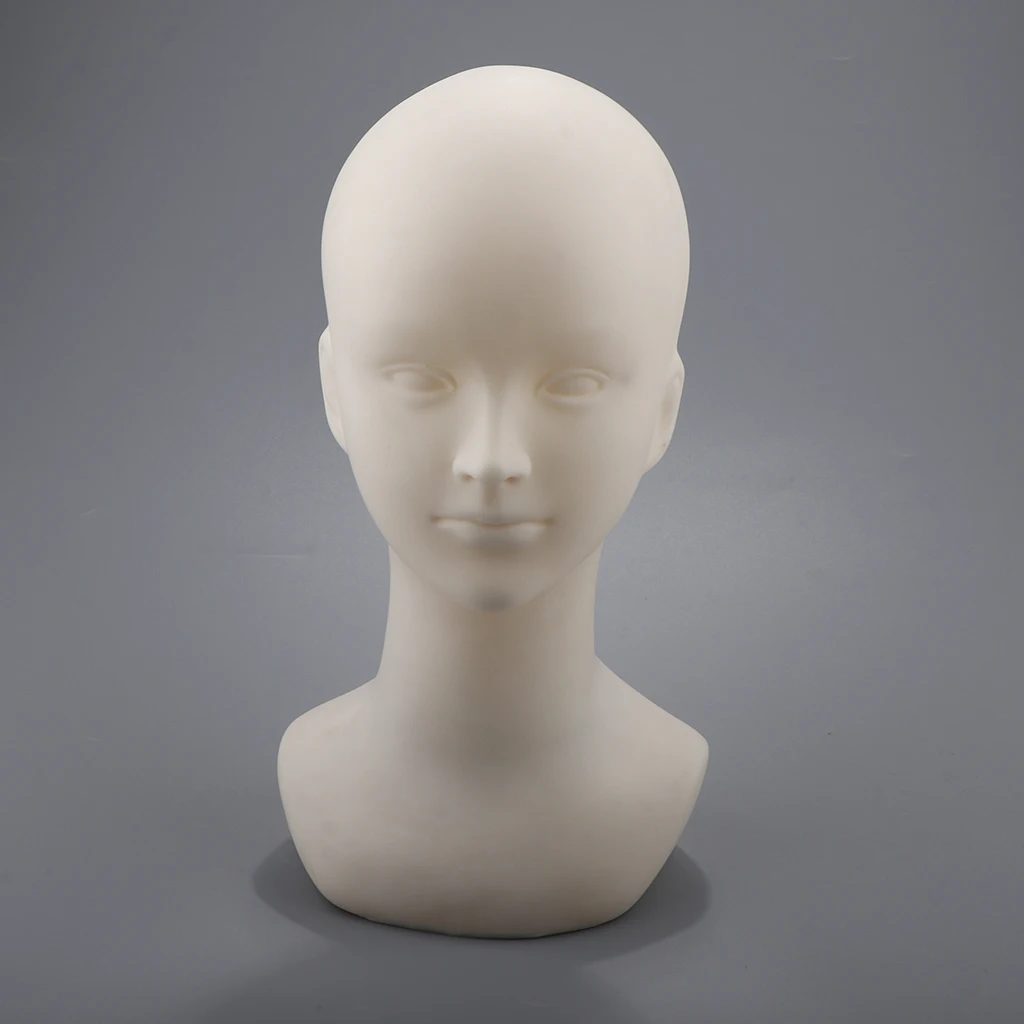 PVC Short Wig Display Mannequin Head Makeup Manikin Head Model For Hat Cap Glass PVC Short Wig Display Mannequin Head Makeup Manikin Head Model For Hat Cap Glass