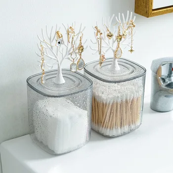 Desktop Jewelry Holder Jewelry Box Transparent Multifunctional Cosmetics Organizing Box Cotton Swab Makeup Remover Cotton Box
Desktop Jewelry Holder Jewelry Box Transparent Multifunctional Cosmetics Organizing Box Cotton Swab Makeup Remover Cotton Box