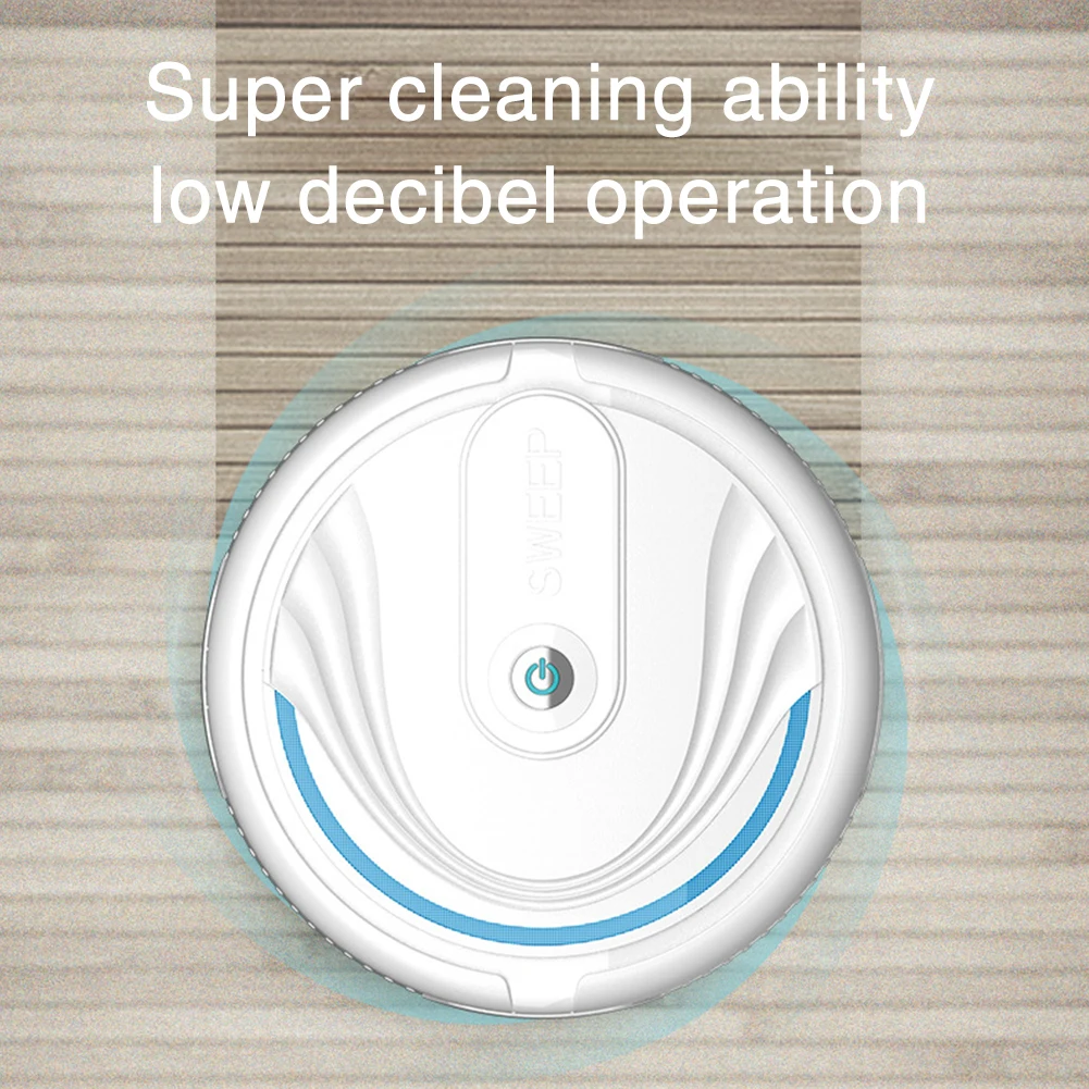 2 In 1 Energy Saving Vacuum Cleaner Low Decibels Auto-induction Intelligent Robot Plastic Cleaning Electric Floor Sweeping USB
