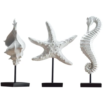 Ocean Three-piece Craft Furnishing Soft Decoration of TV Cabinet Figurine Conch Starfish Living Room Seahorse Display 
Ocean Three-piece Craft Furnishing Soft Decoration of TV Cabinet Figurine Conch Starfish Living Room Seahorse Display