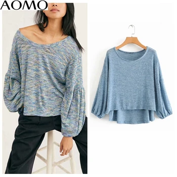 AOMO fashion korea chic women thin sweater oversized puff long sleeve vintage O neck ladies knitted jumper tops 3A62A
AOMO fashion korea chic women thin sweater oversized puff long sleeve vintage O neck ladies knitted jumper tops 3A62A