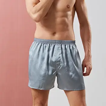 Men Summer Solid Color Elastic Waist Breathable Silky Boxers Shorts Loungewear
Men Summer Solid Color Elastic Waist Breathable Silky Boxers Shorts Loungewear