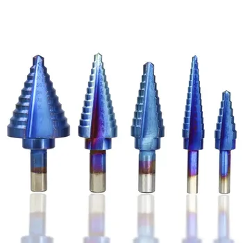 6Pcs HSS Nano Blue Coated Step Drill Bit With Center Punch Set Hole Cutter Drilling Tool
6Pcs HSS Nano Blue Coated Step Drill Bit With Center Punch Set Hole Cutter Drilling Tool