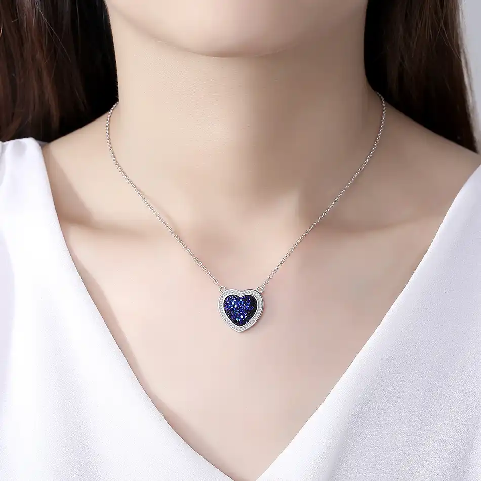cz heart of the sea chain necklaces for women engagement jewelry