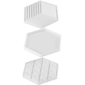 3 PCS Hexagon Silicone Resin Mold for Coasters, Desktop Decor, Home Decoration, Epoxy Resin Molds
3 PCS Hexagon Silicone Resin Mold for Coasters, Desktop Decor, Home Decoration, Epoxy Resin Molds