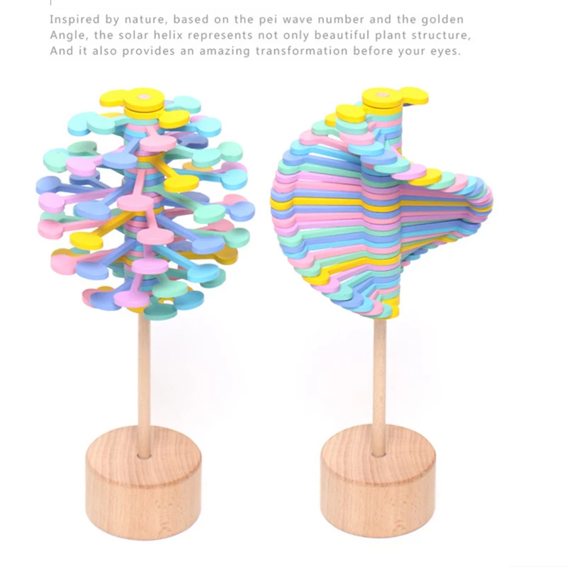 Decompression toy wooden rotating lollipop Fibonacci sequence creative decompression ornament decompression artifact top
Decompression toy wooden rotating lollipop Fibonacci sequence creative decompression ornament decompression artifact top