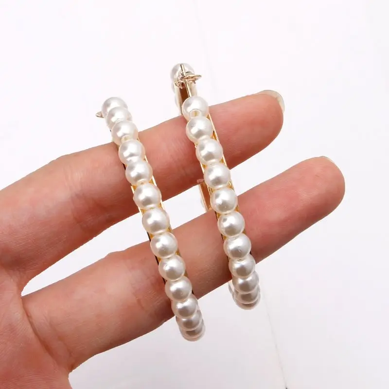 Large Hoop Dangle Earrings Black White Pearl Earrings Circle Loop Earrings Women AXYD
Large Hoop Dangle Earrings Black White Pearl Earrings Circle Loop Earrings Women AXYD