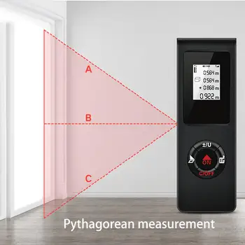 Distance Meter Mini USB Rechargeable Range Finder Digital Measure Meter for Volume Area Pythagorean Measurement #30
Distance Meter Mini USB Rechargeable Range Finder Digital Measure Meter for Volume Area Pythagorean Measurement #30