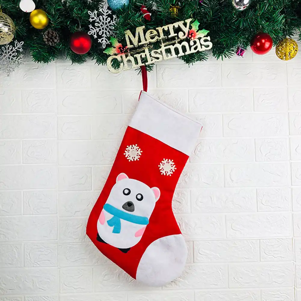 fabrics christmas stockings ornament large capacity gift bag
