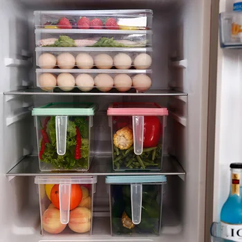 Large-capacity Multigrain Dried Fruit Kitchen Plastic Transparent Storage Box Rectangular Handle Refrigerator Storage Boxes
Large-capacity Multigrain Dried Fruit Kitchen Plastic Transparent Storage Box Rectangular Handle Refrigerator Storage Boxes