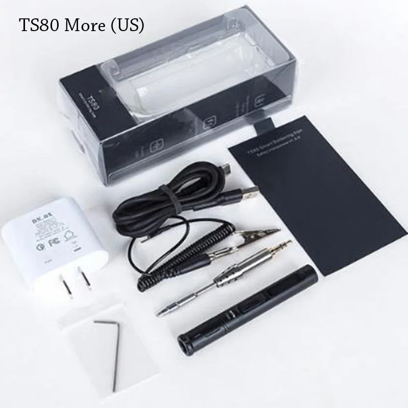 TS80 Portable Electric Soldering Iron Digital Solder Station OLED Display USB 100degree Celsius-400degree Celsius (Maximum)
TS80 Portable Electric Soldering Iron Digital Solder Station OLED Display USB 100degree Celsius-400degree Celsius (Maximum)