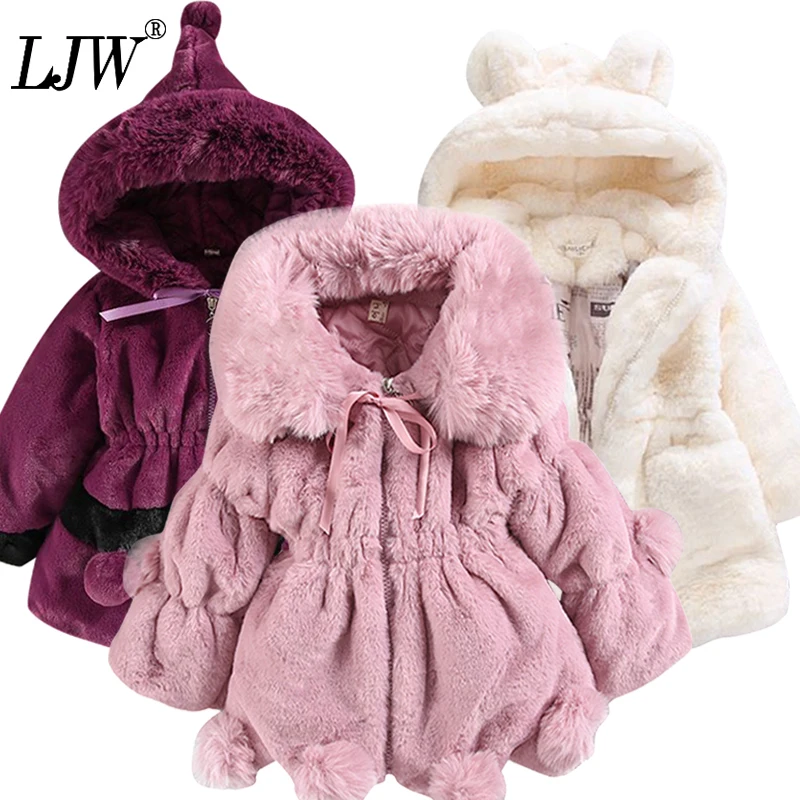 

Children's Jacket for Girls Jacket Kids Boys Christmas Coats Artificial Fur Warm Hooded Autumn Winter Baby Girls Infant Clothing