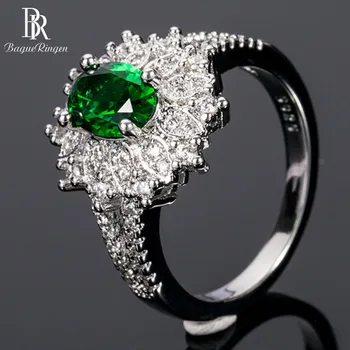 Bague Ringen Trendy Silver 925 Ring For Women 6*8mm Oval shape Emerald Gemstone Zircon Fine Jewelry Female Gift Wholesale Party
Bague Ringen Trendy Silver 925 Ring For Women 6*8mm Oval shape Emerald Gemstone Zircon Fine Jewelry Female Gift Wholesale Party