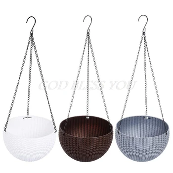 Round Plastic Pot Garden Plant Chain Hanging Planters Balcony Decoration Hanging Baskets Drop Shipping
Round Plastic Pot Garden Plant Chain Hanging Planters Balcony Decoration Hanging Baskets Drop Shipping