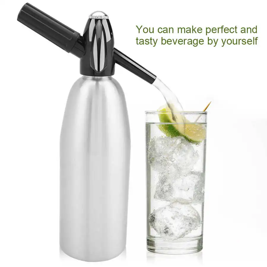 1L Soda Maker Portable Cold Drink Carbonated Bubble Water Machine DIY Cocktail CO2 Soda Siphon Maker with Pressure Regulator
1L Soda Maker Portable Cold Drink Carbonated Bubble Water Machine DIY Cocktail CO2 Soda Siphon Maker with Pressure Regulator