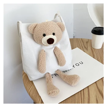 2020 woman crossbody bag new trendy summer popular bear canvas bag Female bag all-match one shoulder bag
2020 woman crossbody bag new trendy summer popular bear canvas bag Female bag all-match one shoulder bag
