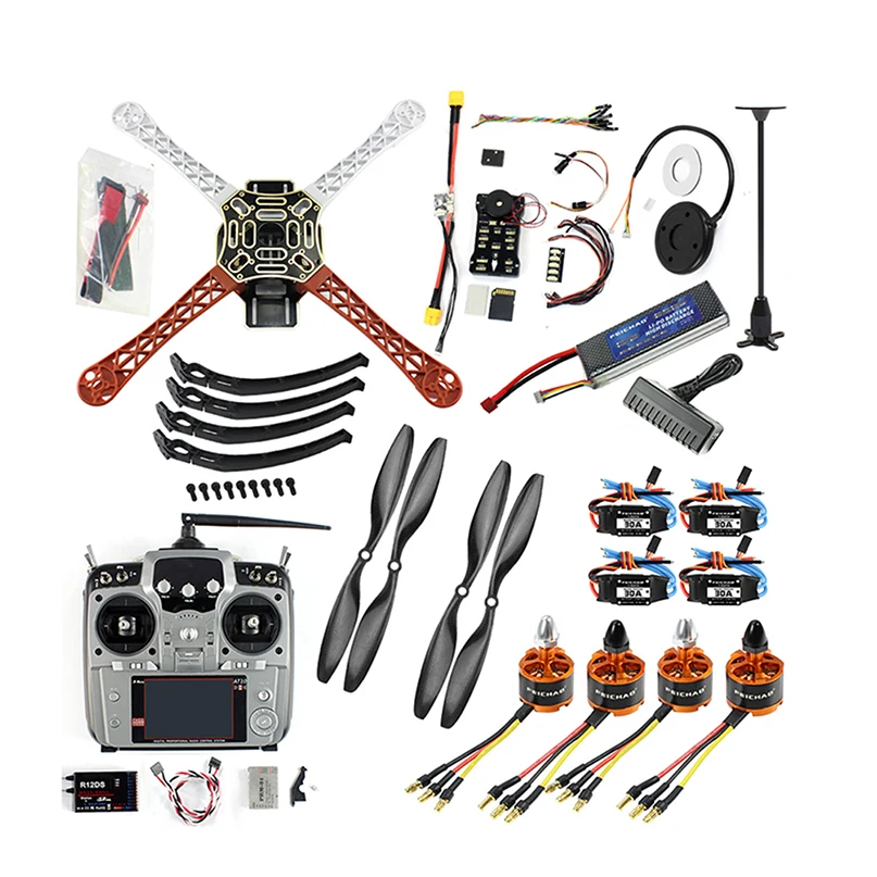 Full Set DIY Drone 4-axle Aircraft Kit HJ 450 Frame PX4 Flight Control 920KV Motor GPS AT10 Transmitter Props Model Assembly Kit
Full Set DIY Drone 4-axle Aircraft Kit HJ 450 Frame PX4 Flight Control 920KV Motor GPS AT10 Transmitter Props Model Assembly Kit