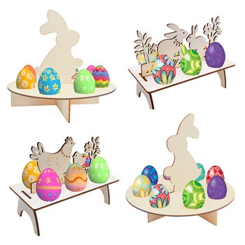 1pc Wooden Easter Eggs Shelves Stand Happy Easter Rabbit Pattern Ornament Stand DIY Wood Eggs Rack Holders Party Home Decoration
1pc Wooden Easter Eggs Shelves Stand Happy Easter Rabbit Pattern Ornament Stand DIY Wood Eggs Rack Holders Party Home Decoration