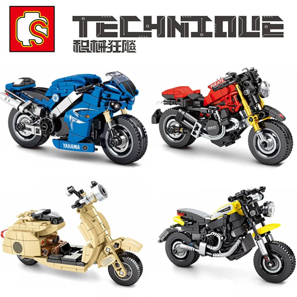 SEMBO MOC Technic Series Motorcycle Creator Mini MOTO Racing Motorbike Building Blocks Model Set Bricks Toys for Boy Gifts
SEMBO MOC Technic Series Motorcycle Creator Mini MOTO Racing Motorbike Building Blocks Model Set Bricks Toys for Boy Gifts