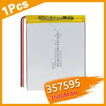 Rechargeable battery 3.7V 3500mAH 357595 Polymer lithium ion / Li-ion battery for tablet pc Camera LED Light GPS mp3 mp4
Rechargeable battery 3.7V 3500mAH 357595 Polymer lithium ion / Li-ion battery for tablet pc Camera LED Light GPS mp3 mp4