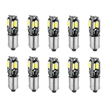 

10Pcs Reading Lights For Car T11 Ba9s 5630 Led Canbus Lamp Error Free T4W h6W LED interior White Car Light Source 6000K 12V Lamp