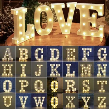 Alphabet LED Letter Lights Light Up Plastic English Letters Standing Hanging A-Z for Party Wedding Festival
Alphabet LED Letter Lights Light Up Plastic English Letters Standing Hanging A-Z for Party Wedding Festival