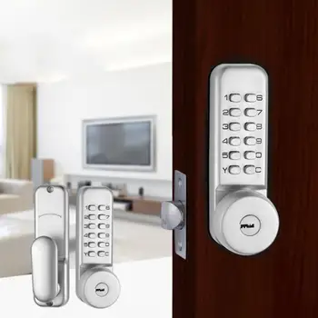 Password Door Lock Mechanical Digital Door Lock Set Waterproof Password Push Button Combination Keyless Entry for Home Office
Password Door Lock Mechanical Digital Door Lock Set Waterproof Password Push Button Combination Keyless Entry for Home Office