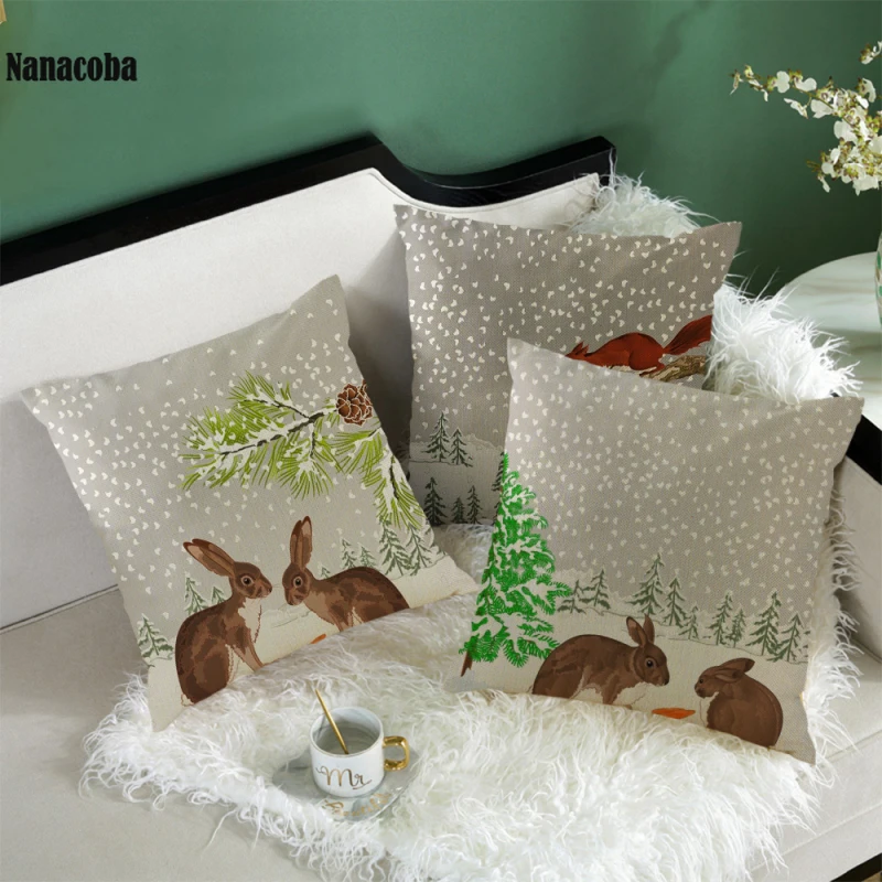Christmas Cushion Cover Decorative Pillow Blue and White Elk Snowman Pillow Case Luxury Sofa Cushions Home Chair Cojin 45*45Cm
Christmas Cushion Cover Decorative Pillow Blue and White Elk Snowman Pillow Case Luxury Sofa Cushions Home Chair Cojin 45*45Cm