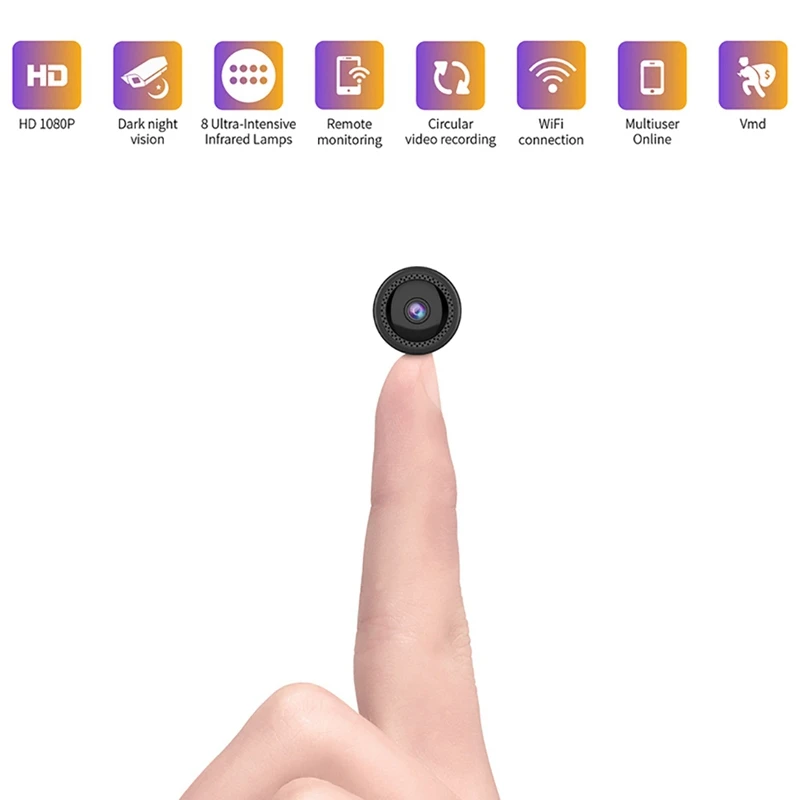 HD 1080P WiFi Mini Camera IR Night Vision Video Camcorder Motion Sensor APP Remote Control Wireless Cam
HD 1080P WiFi Mini Camera IR Night Vision Video Camcorder Motion Sensor APP Remote Control Wireless Cam