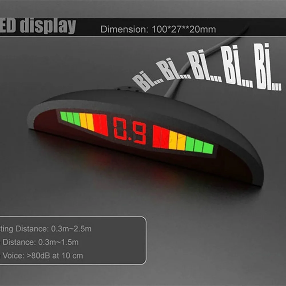 4 probe crescent display reversing radar LCD color screen beep with cable plug black
4 probe crescent display reversing radar LCD color screen beep with cable plug black