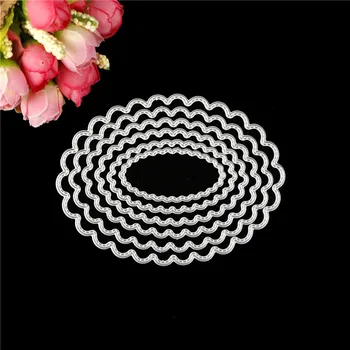 6pcs/set Embossing Paper Card Oval Circle Scallop Frame Dies Cutting Decorative Die Cut Create Stamp Scrapbooking Steel Craft
6pcs/set Embossing Paper Card Oval Circle Scallop Frame Dies Cutting Decorative Die Cut Create Stamp Scrapbooking Steel Craft