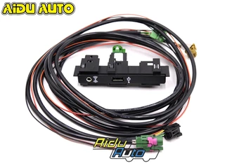 AIDUATO For MQB Touran Tiguan MK2 VW CarPlay MDI USB AMI Install Plug Socket Switch Button Harness 5Q0 035 726E