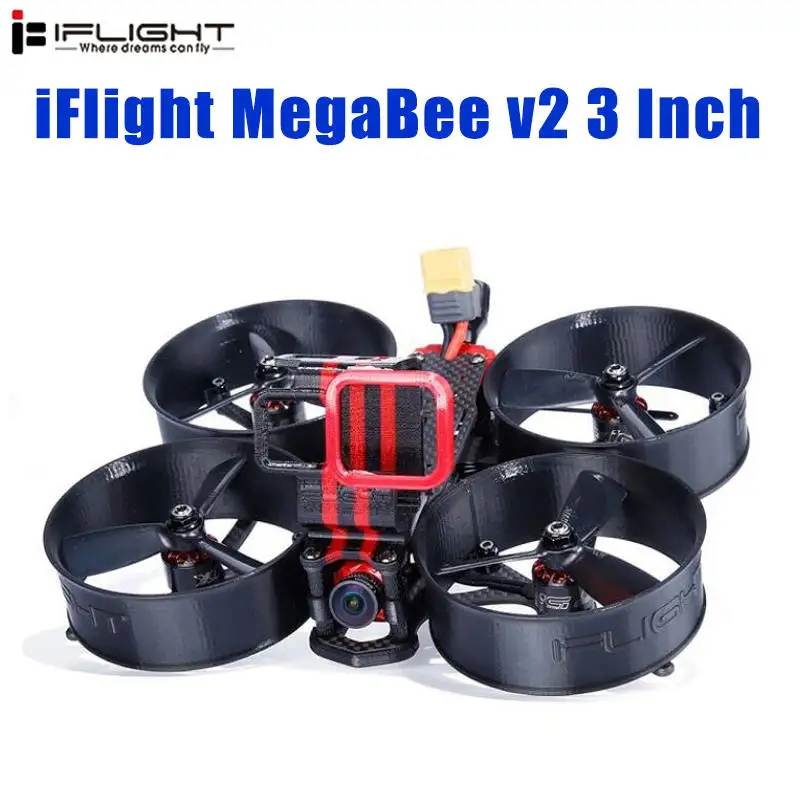 iFlight MegaBee 3 Inch Cinewhoop FPV Racing Drone BNF F4 Flight Controller 2-4S 35A ESC 500mW VTX Support GoPro5/6/7 4K Cam
iFlight MegaBee 3 Inch Cinewhoop FPV Racing Drone BNF F4 Flight Controller 2-4S 35A ESC 500mW VTX Support GoPro5/6/7 4K Cam