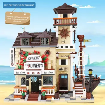 City Street Building Series The House Boat Restaurant Model Building Blocks Bricks Idea Toys As Kids Christmas Gifts
City Street Building Series The House Boat Restaurant Model Building Blocks Bricks Idea Toys As Kids Christmas Gifts